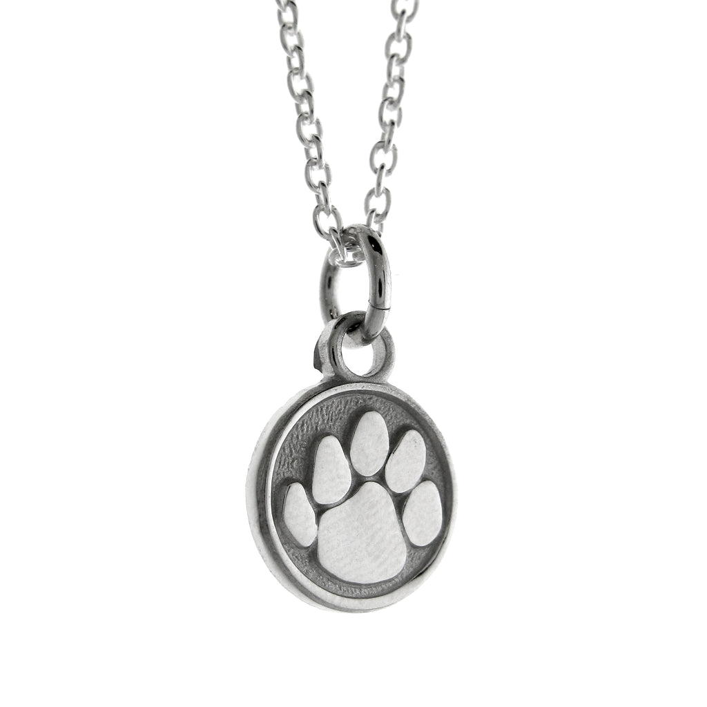 Sterling Silver Nittany Lion Paw Print Pendant