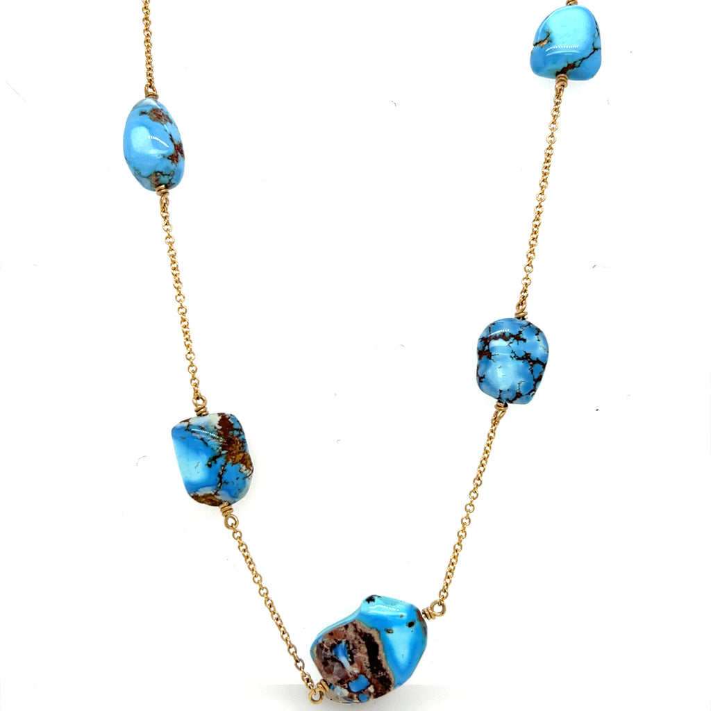Golden Hills Turquoise Station necklace
