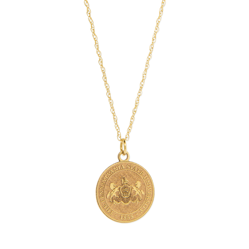 14kt Gold University Seal Necklace