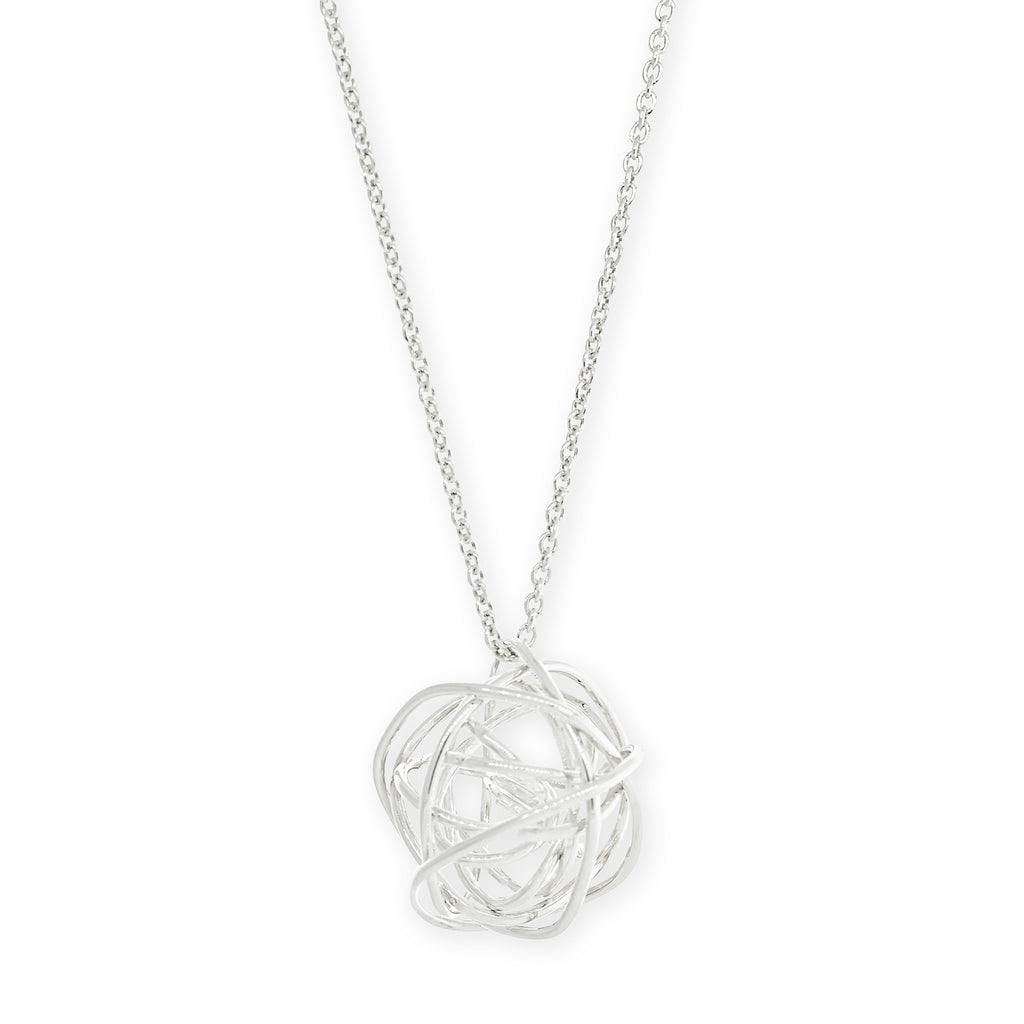 Silver Tangled Web Necklace