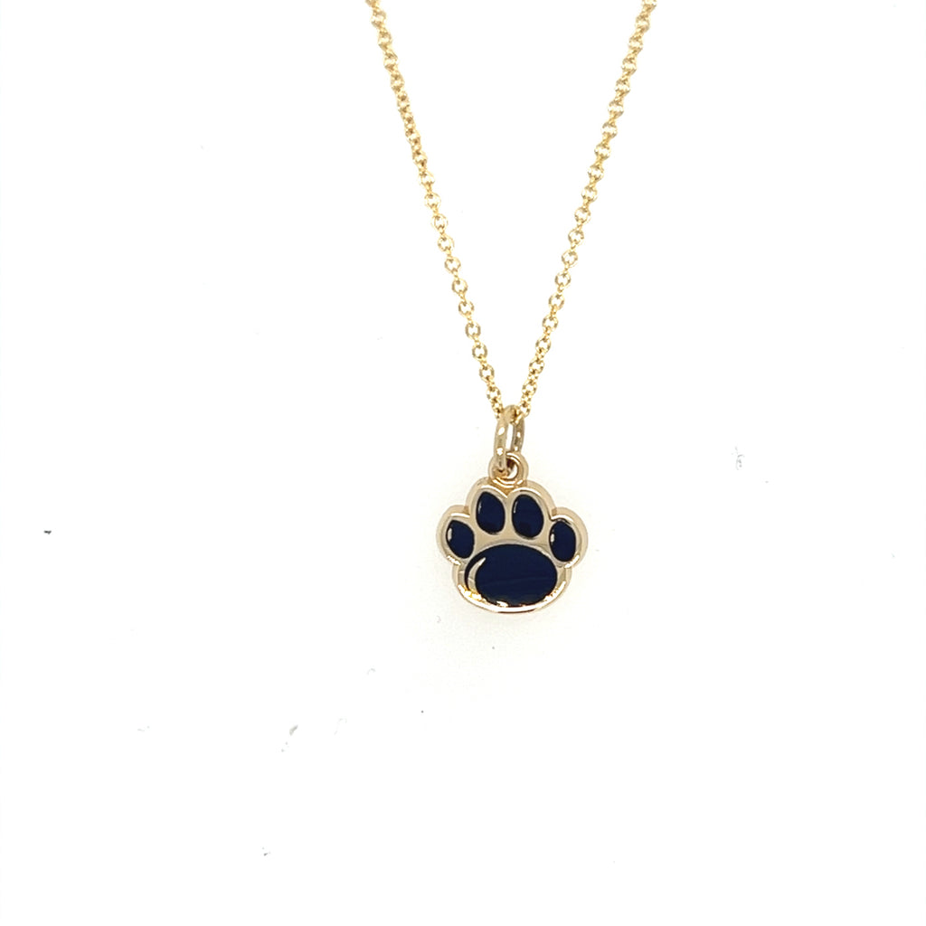 3/8" Gold Official Paw Print Necklace