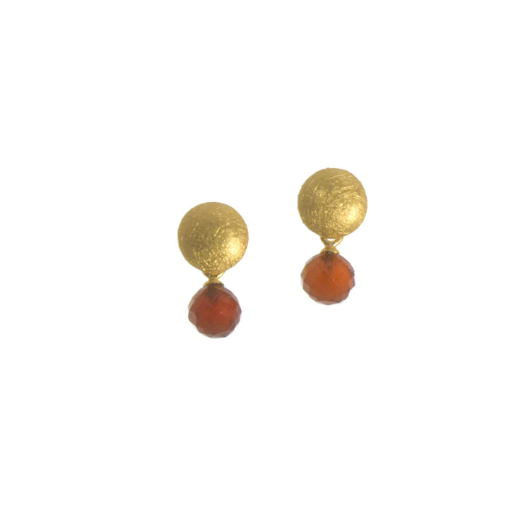 Garnet “Moon” Earrings