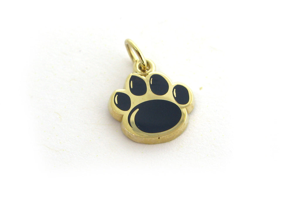 3/8" Official Paw Print Charm-Gold