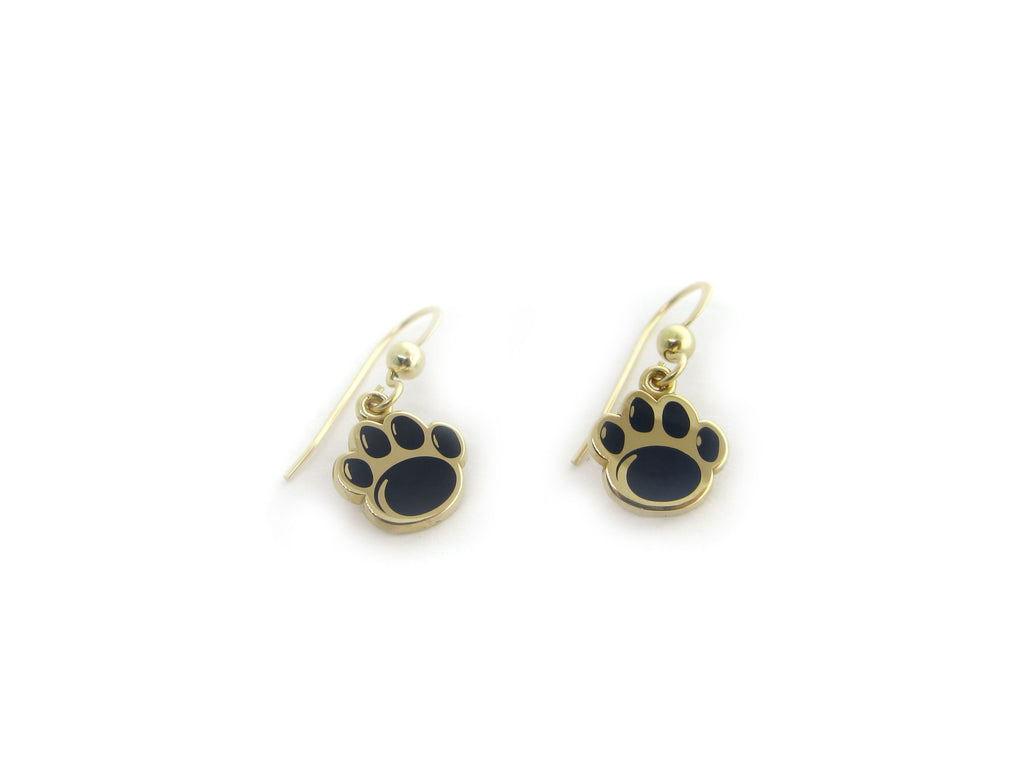 3/8” Official Paw Print Dangles-Gold