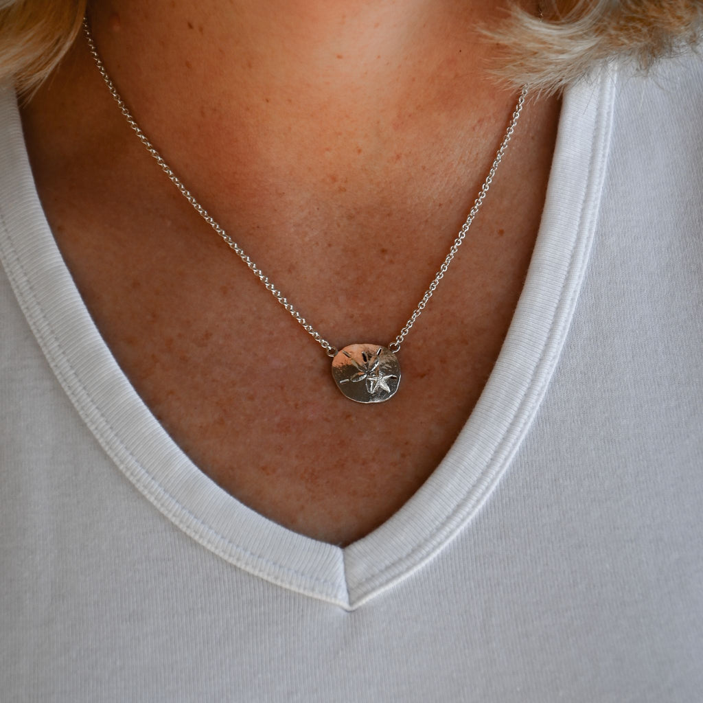 Sand Dollar with Starfish Necklace