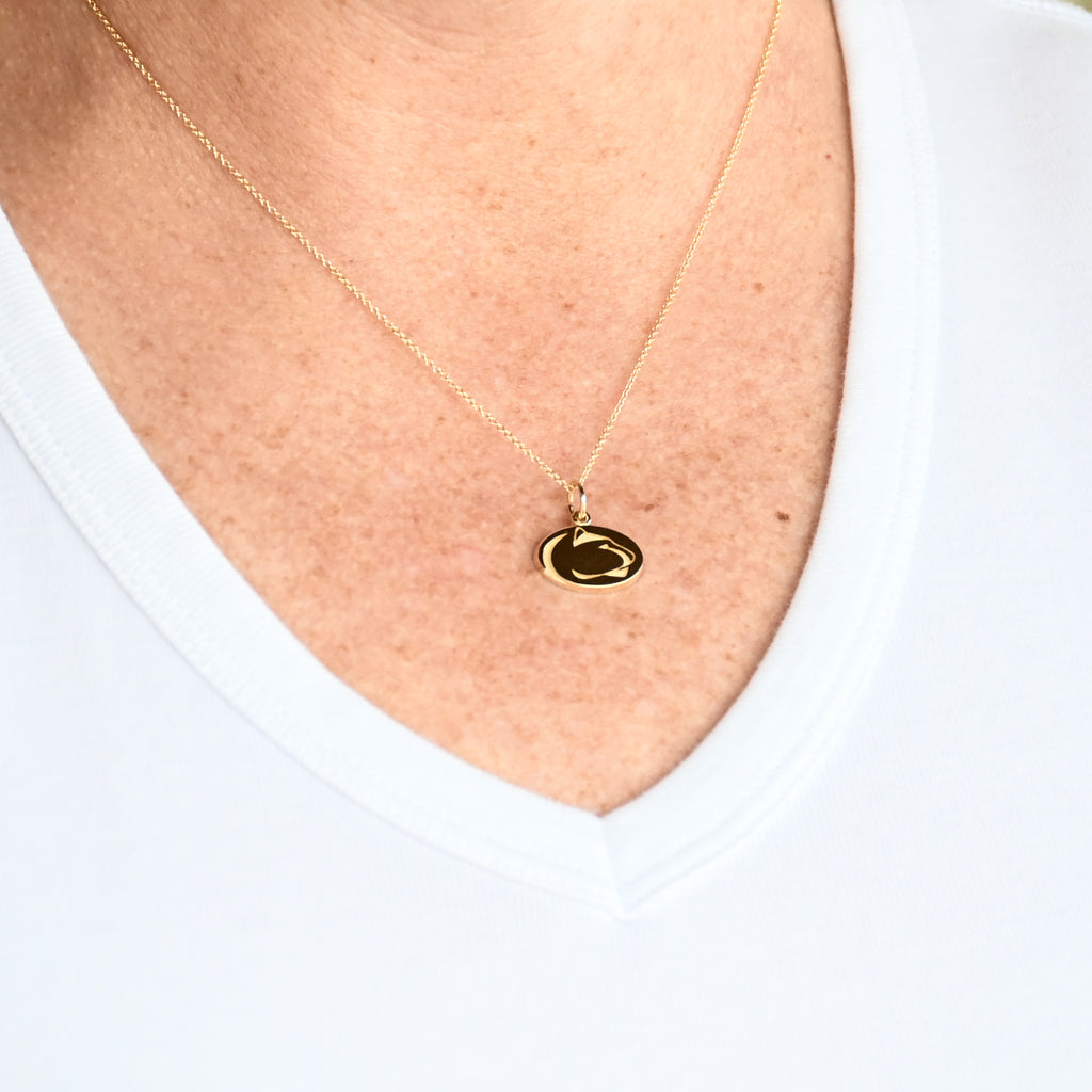 Gold Lion Logo Necklace