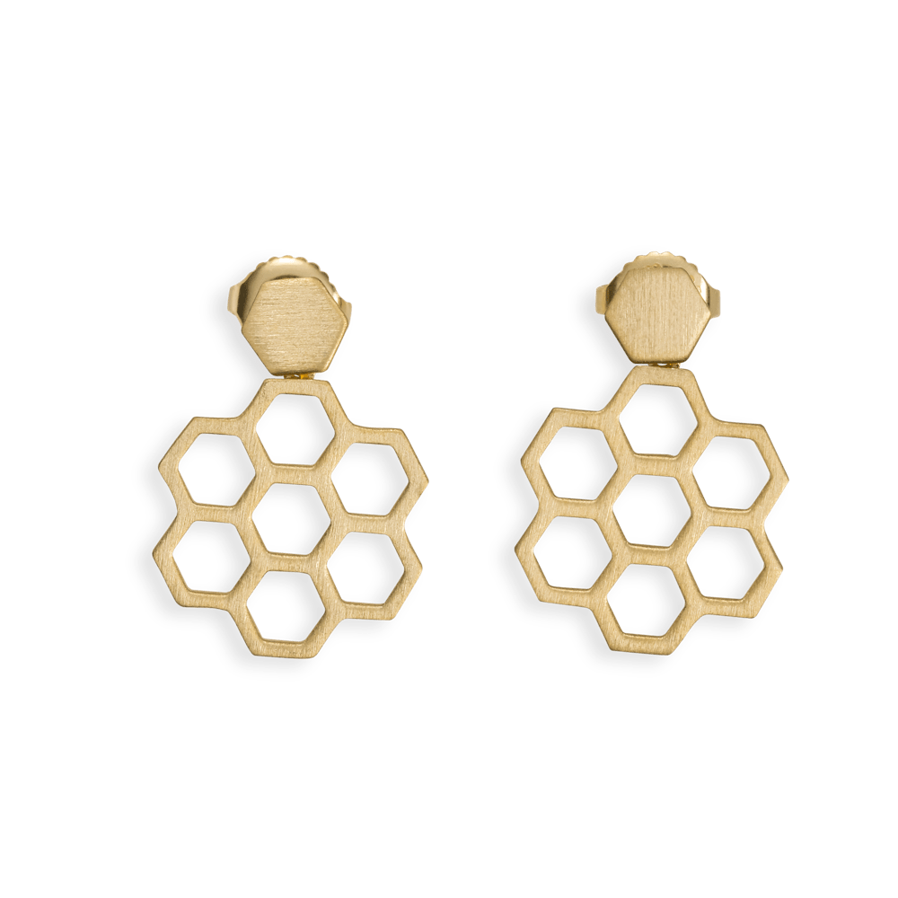 “Bee Mine” Hive Post Earrings