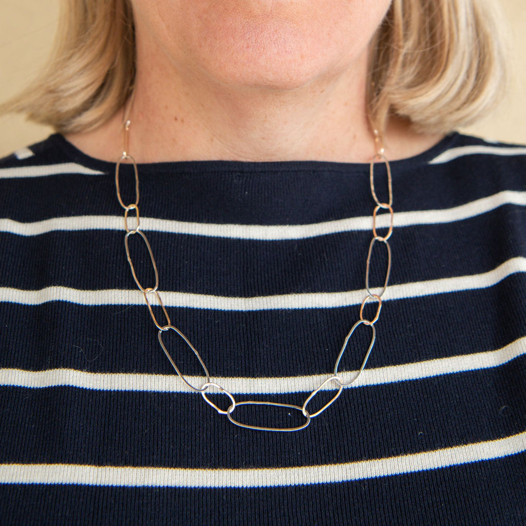 Two Tone Paperclip Chain
