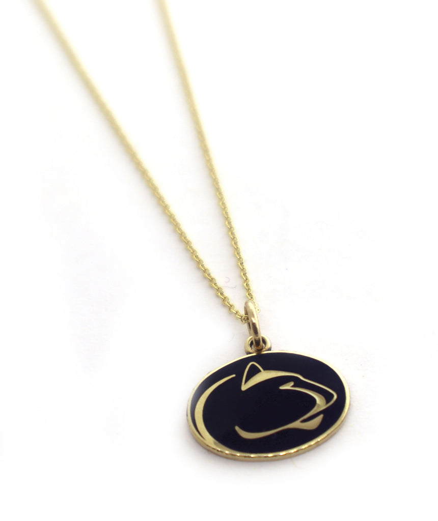 Blue Lion Logo Medium Necklace-Gold