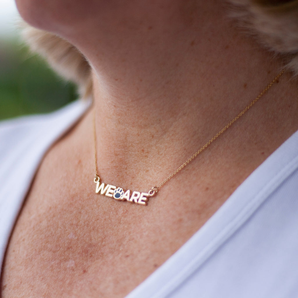Yellow Gold Small "WE ARE" Necklace