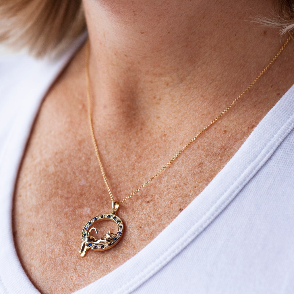 Penn State Lounging Lion Necklace