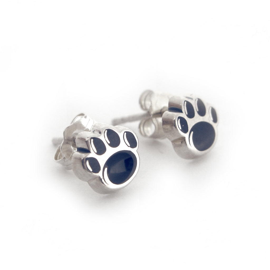 Tiny Official Paw Print Stud Earrings