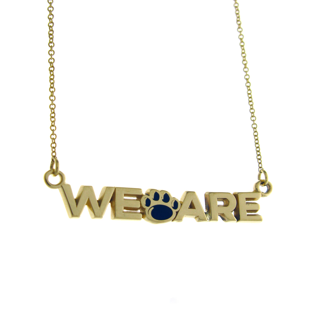 Yellow Gold Small "WE ARE" Necklace