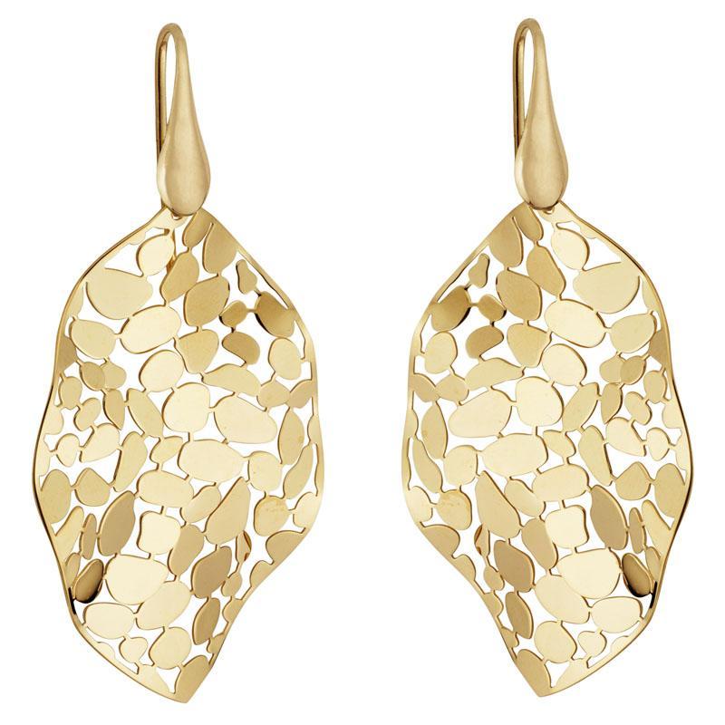 Mosaic Leaf Dangle Earrings