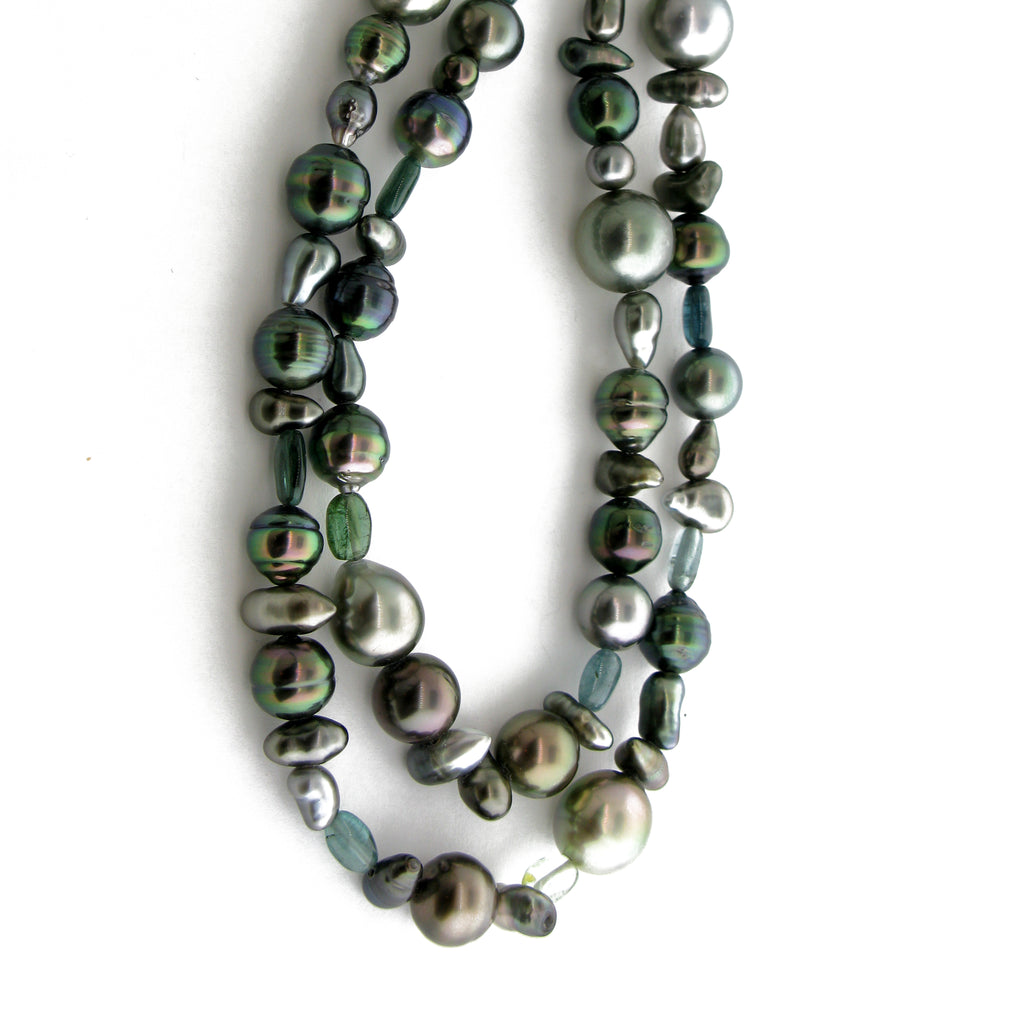 Tahitian Pearl and Tourmaline Necklace